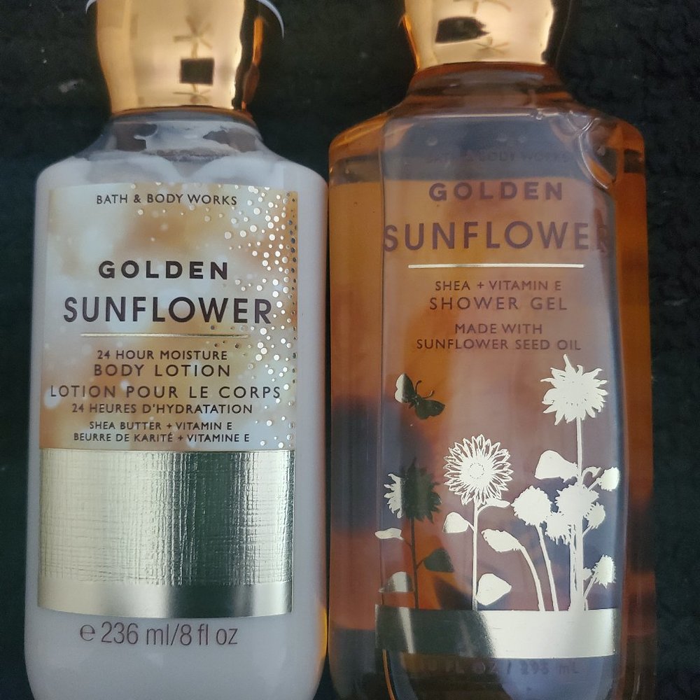 Bath & Body Works GOLDEN SUNFLOWER (Body Lotion & Showel Gel)